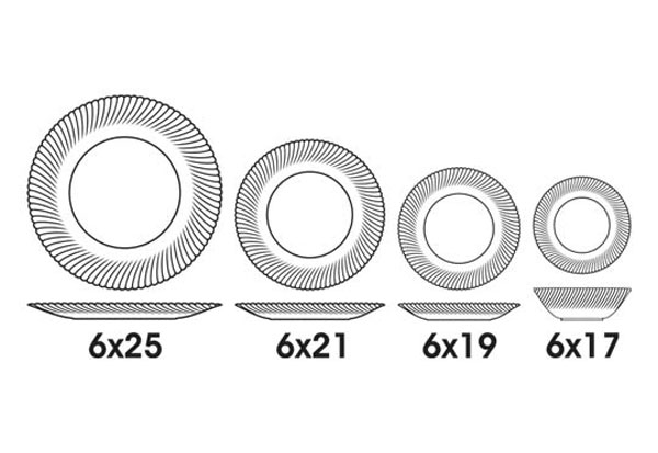 Diamond Family Set 24 Pieces Set