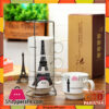 Eiffel Tower Ceramic Mugs Set With Holder 1 Eiffel Tower Ceramic Mugs Set With Holder