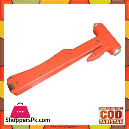 Emergency Hammer Safety With Belt Cutter For Car - Orange