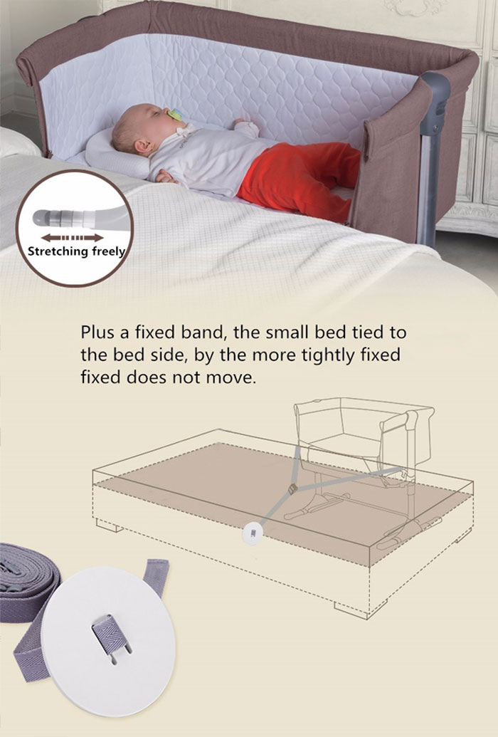 European Quality Portable Bedside Baby Crib Baby Bed