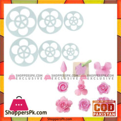 Fondant 5 Patel Rose Cutter Set 6 Pcs