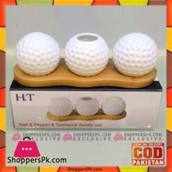 H.T Salt and Pepper & Thoothpick Holder Set