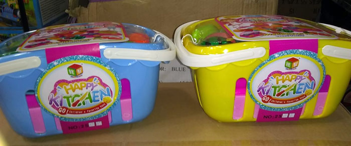 Happy Kitchen DIY Fruite Cutting Toy Basket for Kids