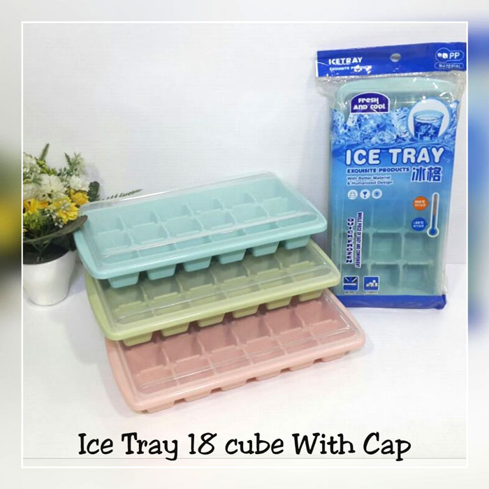 Ice Tray 18 Cubes with Cap