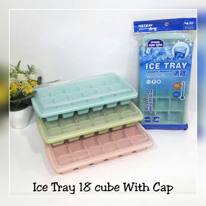 Ice Tray 18 Cubes With Cap