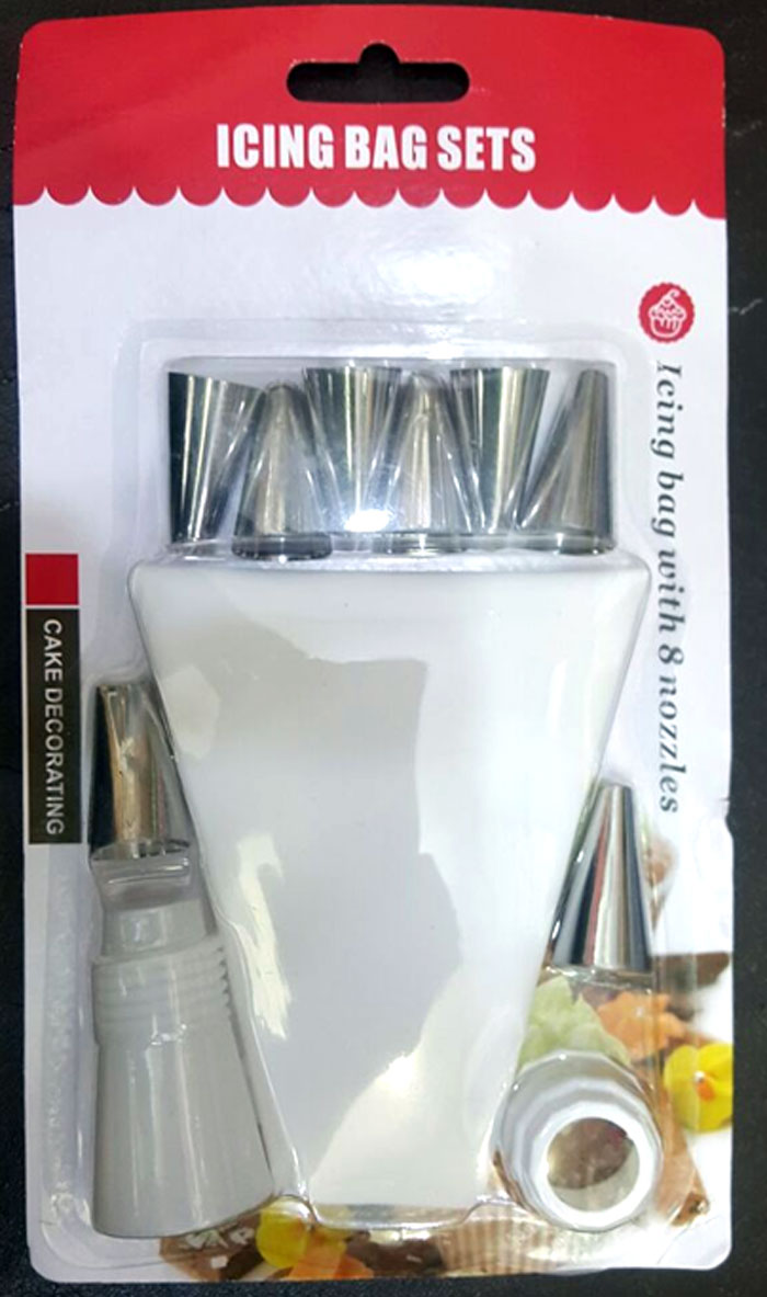 Icing Bag With 8 Nozzles
