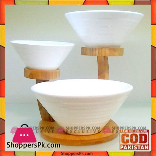Imperial Salad Bowl with Wooden Stand