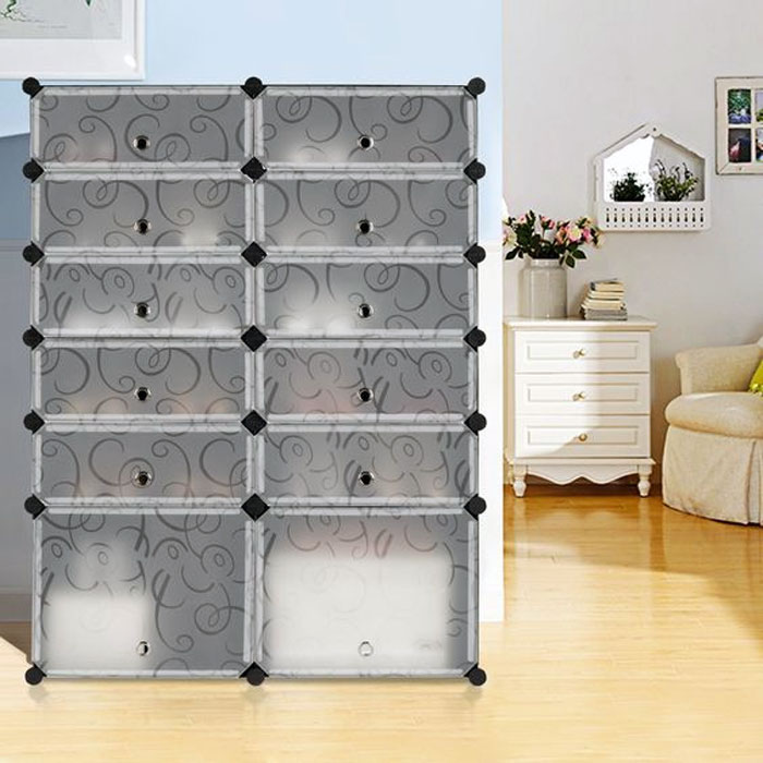 Intelligent Plastic Portable 2 Cube Cabinet – Shoe Rack 10 Cube