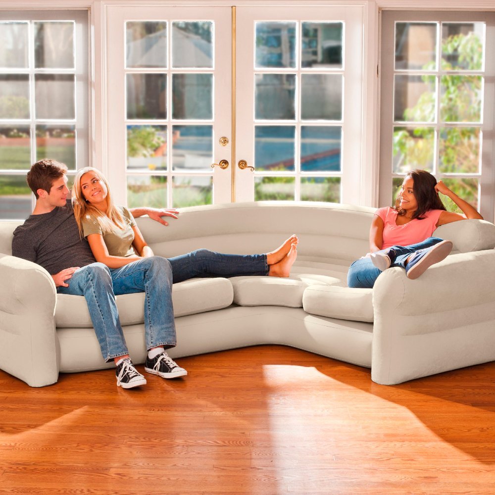 Intex Inflatable Corner Sofa, 101&Quot; X 80&Quot; X 30&Quot; - 68575