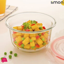 Limon Round Glass Bowl With Lid