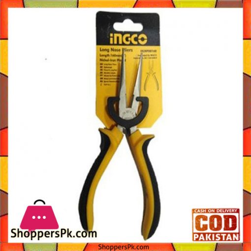 Long Nose Pliers 6 Inch - Silver & Yellow