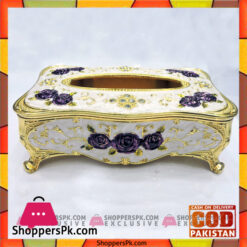 High Quality Fancy Golden Tissue Box Plastic