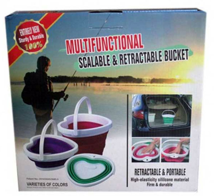 Multifunctional Scalable And Retractable Bucket For Car Travel Outdoors Picnic Etc