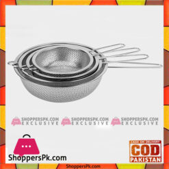 Non-Magmet Stainless Steel Handle Colander Set of 4