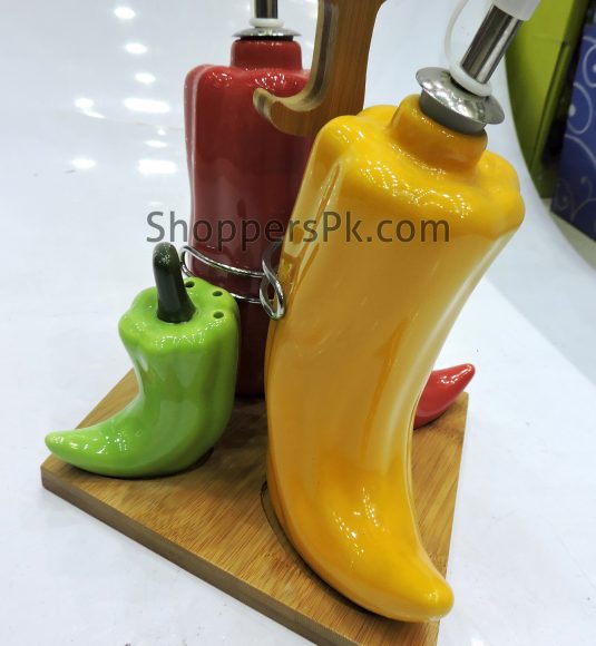 High Quality 4 Pieces Chili Style Condiment Set