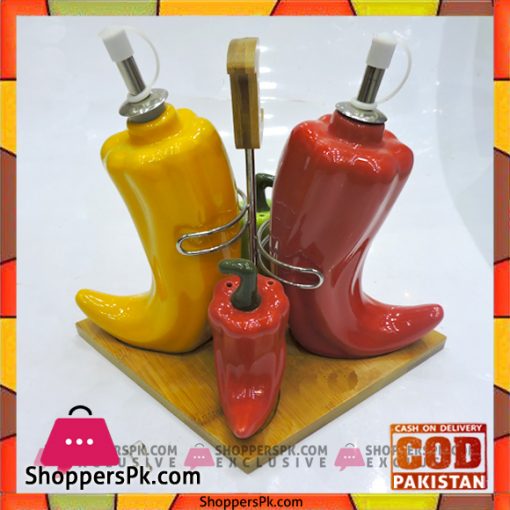 High Quality 4 Pieces Chili Style Condiment Set