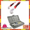 Pack Of 2 Snap And Grip Wrenches And 42 Pcs Combintion Socket Set - White