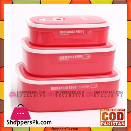Rectangle Food Container 3 Pcs