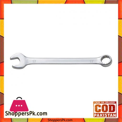 Ring Fixed And Open End Spanner 17 mm - Silver