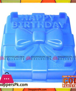 Silicone Square Cake Pan  Happy Birthday Gift Box Mold