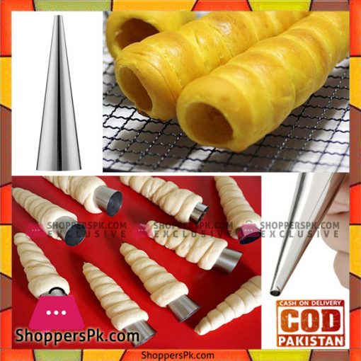 Stainless Steel Horn Pastry Roll Cake Mold 6 Pcs