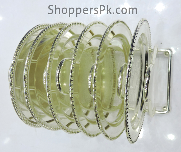 Tea Coaster With Stand Stainless Steel 7 Pcs