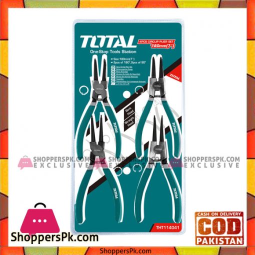 Total Tht114041 4Pcs Circlip Plier Set-Green