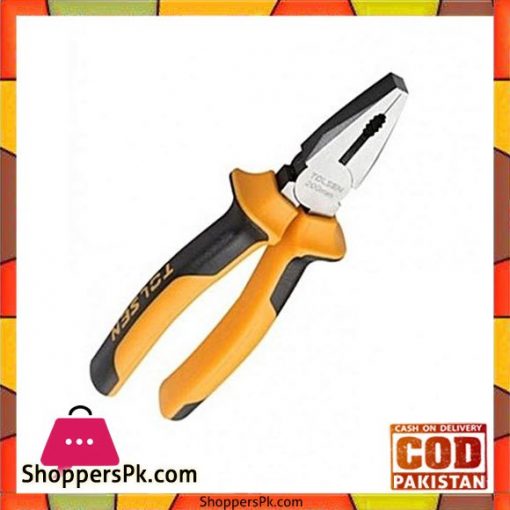 Tolsen Combination Pliers - 8 Inch - Black and Yellow