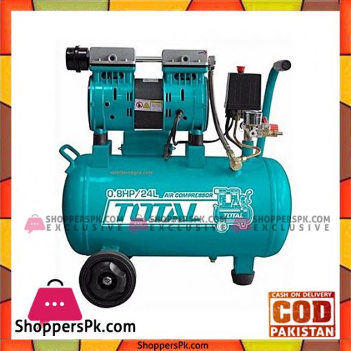 Total Tcs1075242 Silent And Oil Free Air Compressor-Green