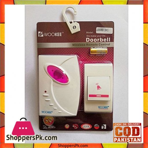 WOOKEE Wireless Remote Control Doorbell J306B (DC)