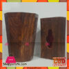 Wooden Carving Dustbin and Tissue Box Set