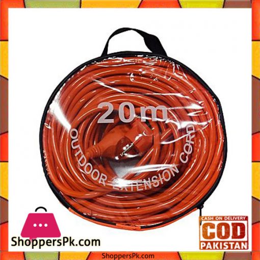 Zapple 67 Feet Indoor Outdoor Heavy Duty Power Extension Cord - Orange