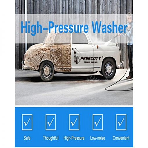 Prescott Electric Car Washer With Foam Spray - 800W - Green