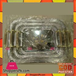 3 Pcs Fancy Serving Tray Set