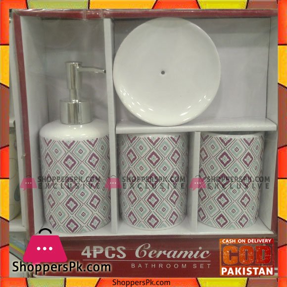 Buy 4Pcs Ceramic Bathroom Set at Best Price in Pakistan