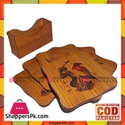 6pcs Natural Bamboo Coasters