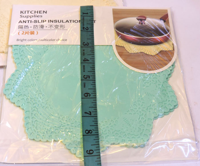 Anti-Slip Insulation Silicone Mat Lace Star Shape - 2 Pcs