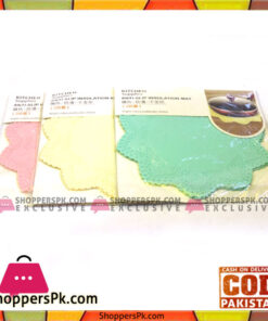 Anti-slip Insulation Silicone Mat Lace Star Shape - 2 Pcs