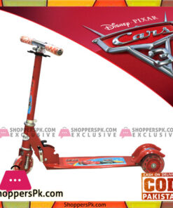 Cars Lightning McQueen Flashing Wheel Scooty For Kids