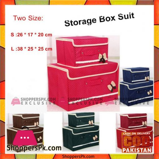 Foldable Storage Box Suit Set of 2