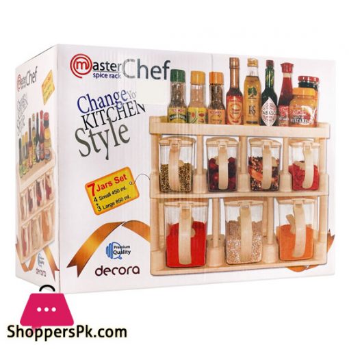 Master Chef Spice Rack Containers - 7 - Jar Set