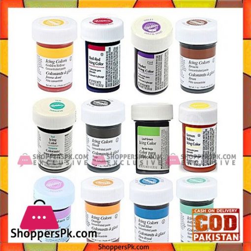 Pearce Duff Pack Of 12 Gel Icing Food Colours