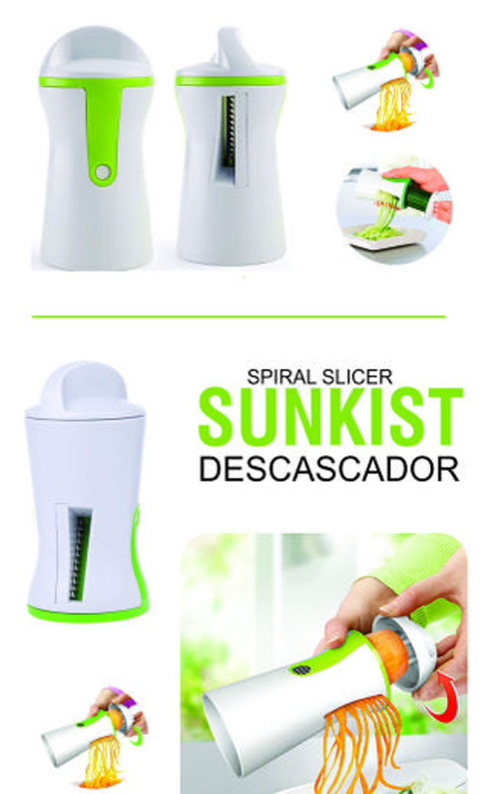 Sunkist Vegetable Cutter Spiral Slicer 5 Sunkist Vegetable Cutter Spiral Slicer