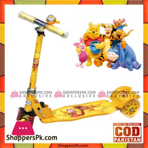 Pooh Three Wheel Scooty For Kids 3 to 10 Years Kids