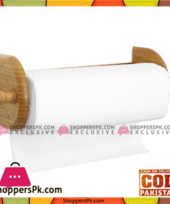 Wall Mount Bamboo Toliet Paper Towel Tissue Holder for kitchen and Bathroom