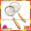 Wooden Handle Stainless Steel Colanders Strainers - 2 Pcs Set