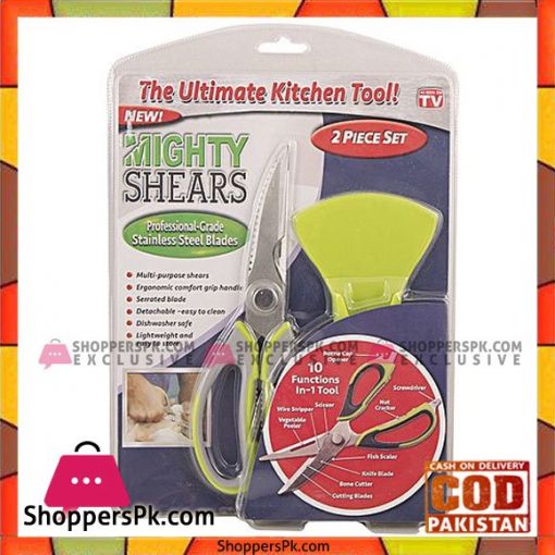 Mighty Shears 2 Piece Set Professional Grade Stainless Steel Blades Kitchen Too