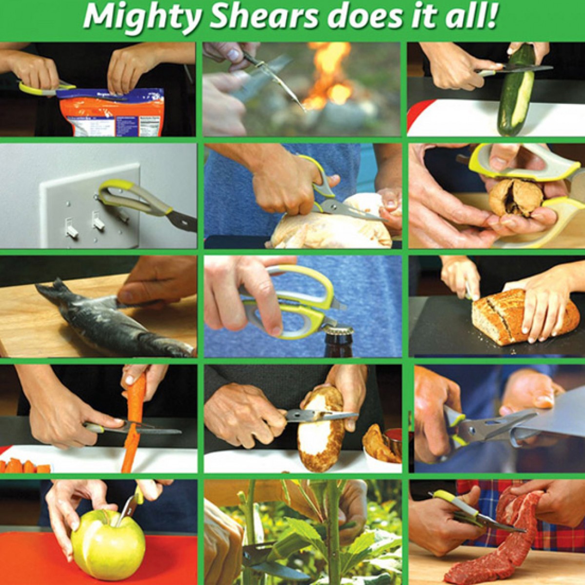 Mighty Shears 2 Piece Set Professional Grade Stainless Steel Blades Kitchen Too