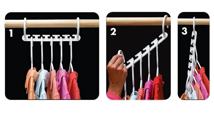 Wonder Hangers - Save Space In Your Wardrobe And Cloakroom Closet - Pack of 8