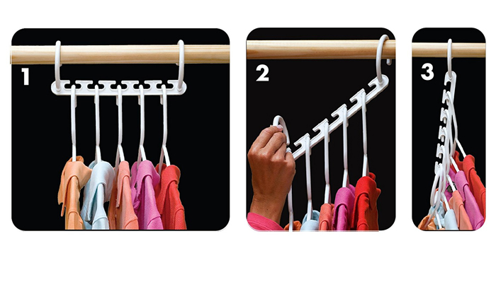 Wonder Hangers - Save Space In Your Wardrobe And Cloakroom Closet - Pack Of 8